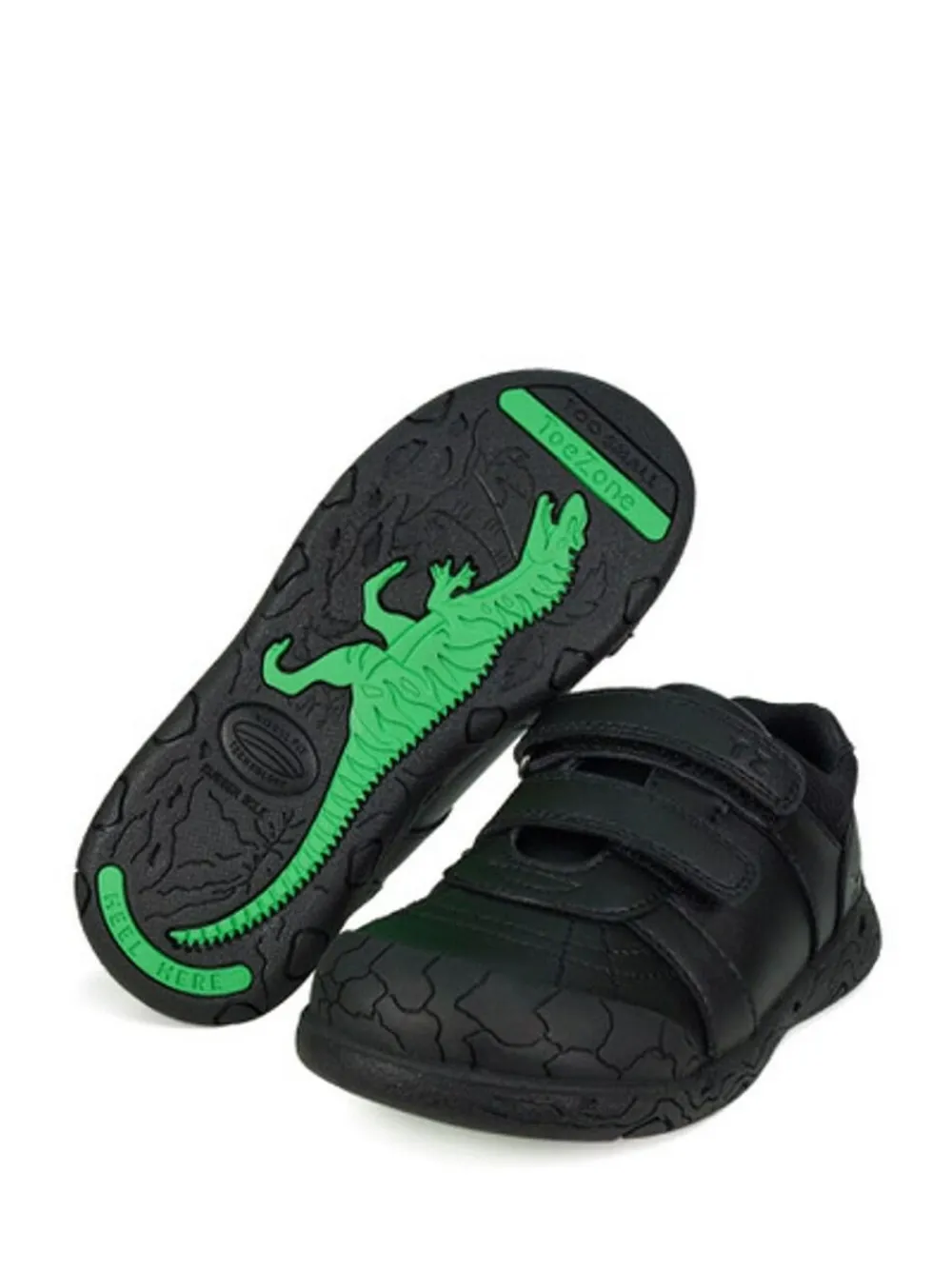 Toezone Boys Dex Dinosaur Print Black School Shoes^BOY School Shoes|Boys Shoes