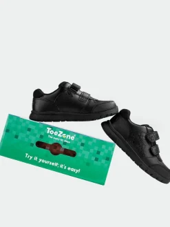 Toezone Boys Minecraft Rip Tape School Black Shoes^BOY School Shoes|Boys Shoes