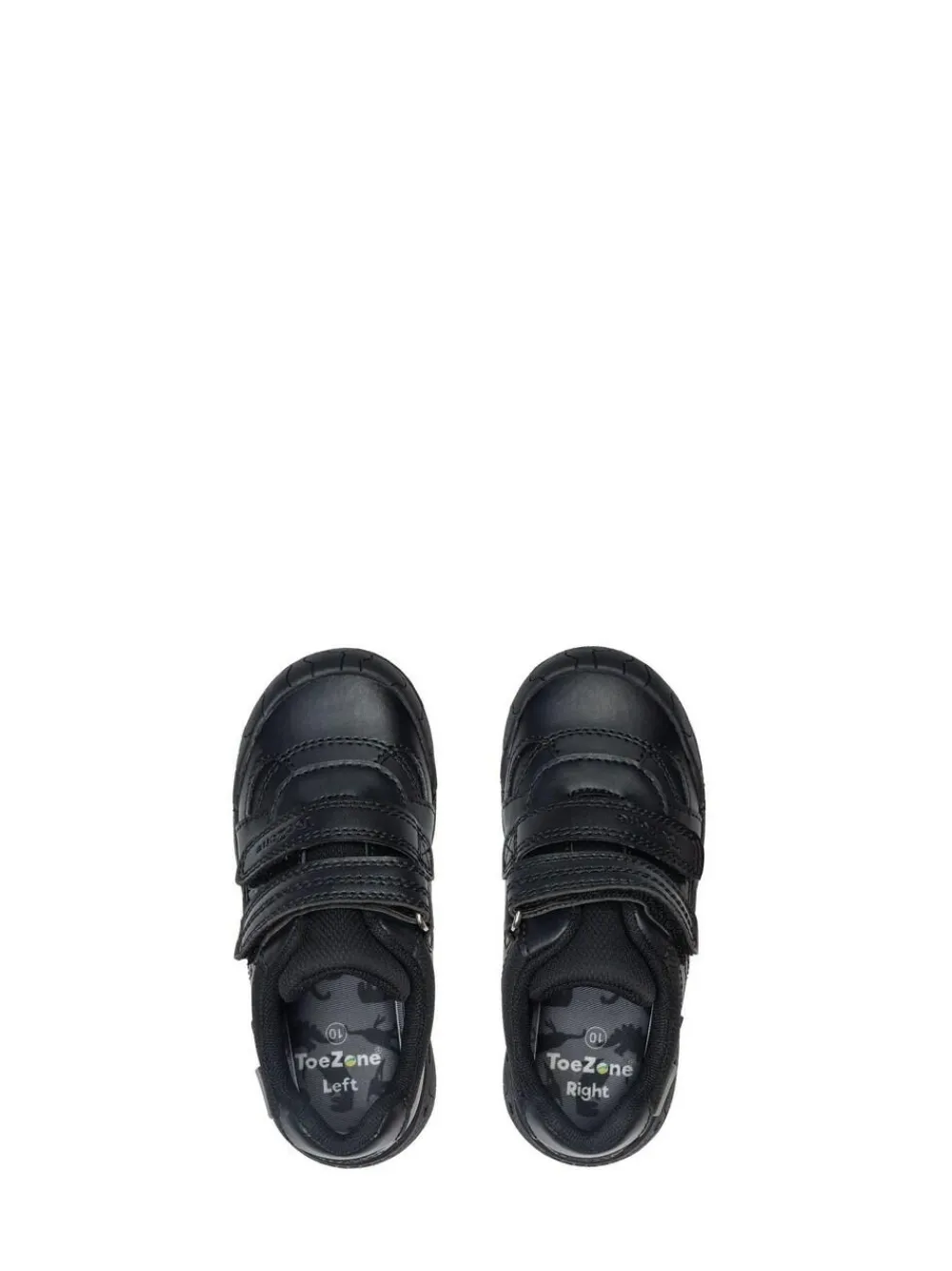 Toezone Chase Black Dinosaur School Shoes^BOY School Shoes|Boys Shoes