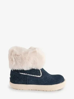 Toezone Girls Faith Suede Leather Faux Fur Zip Boots^ Boots & Wellies