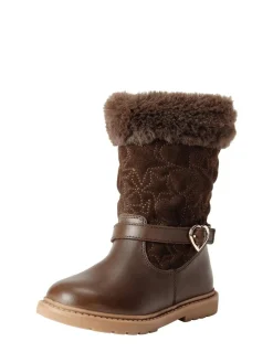 Online Toezone Girls Sara Fur Warm Winter Brown Boots