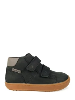 Discount Toezone Grayson boys Nubuck Leather Rip Tape Black Boots