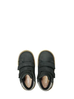 Discount Toezone Grayson boys Nubuck Leather Rip Tape Black Boots