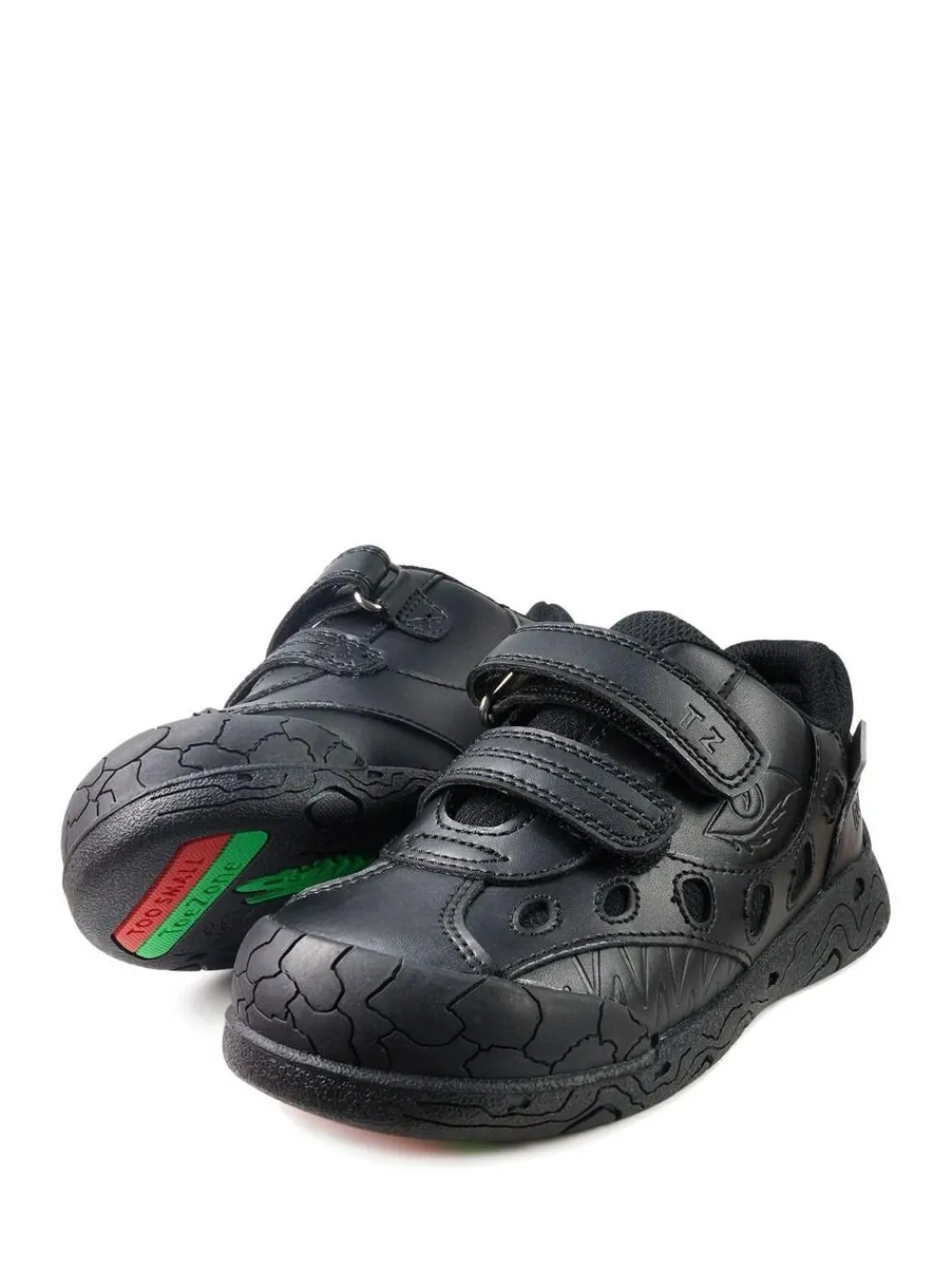 Toezone Jay Dinosaur Ortholite Black School Shoes