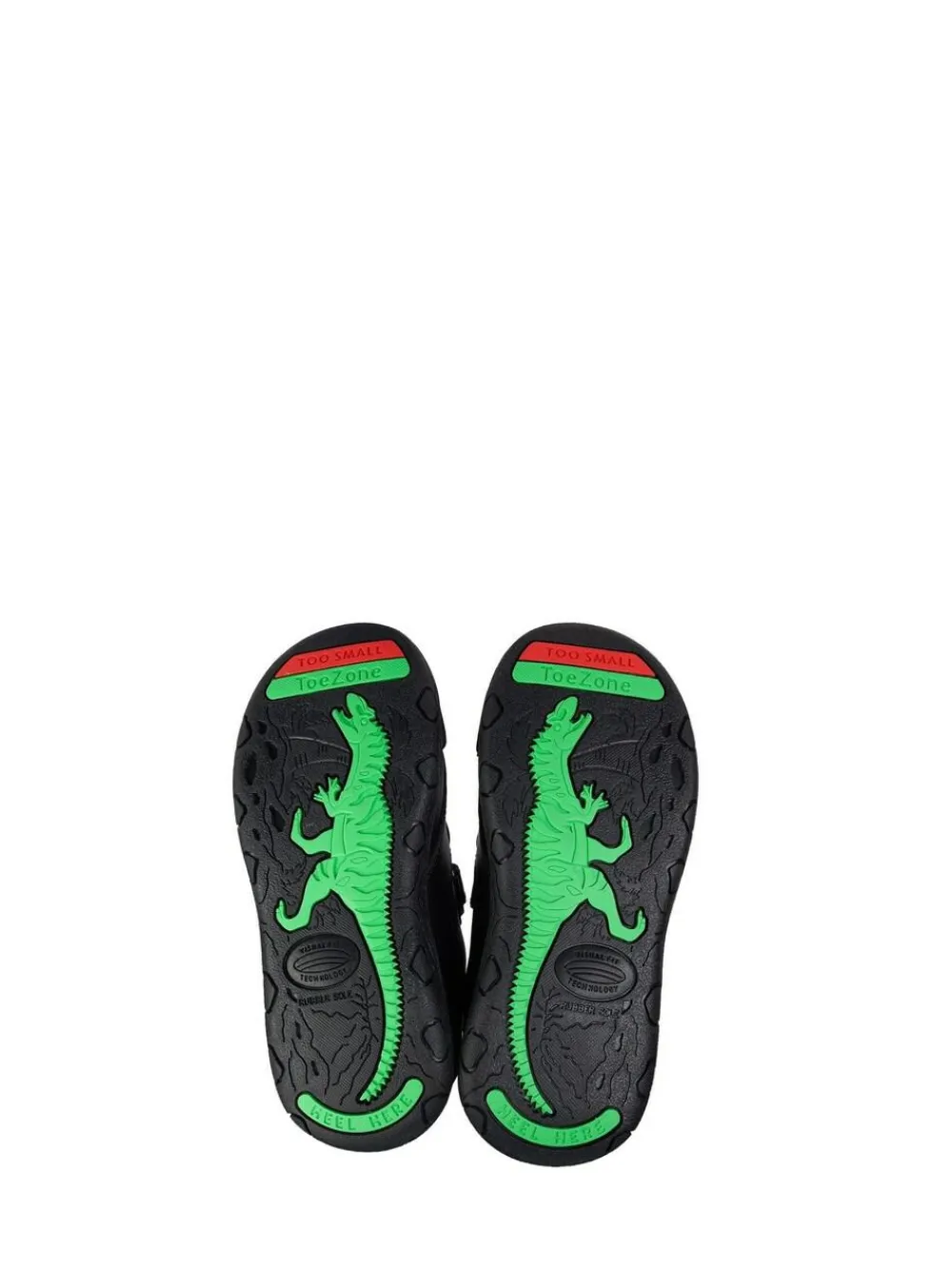 Toezone Jay Dinosaur Ortholite Black School Shoes