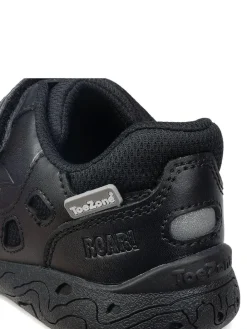 Toezone Jay Dinosaur Ortholite Black School Shoes