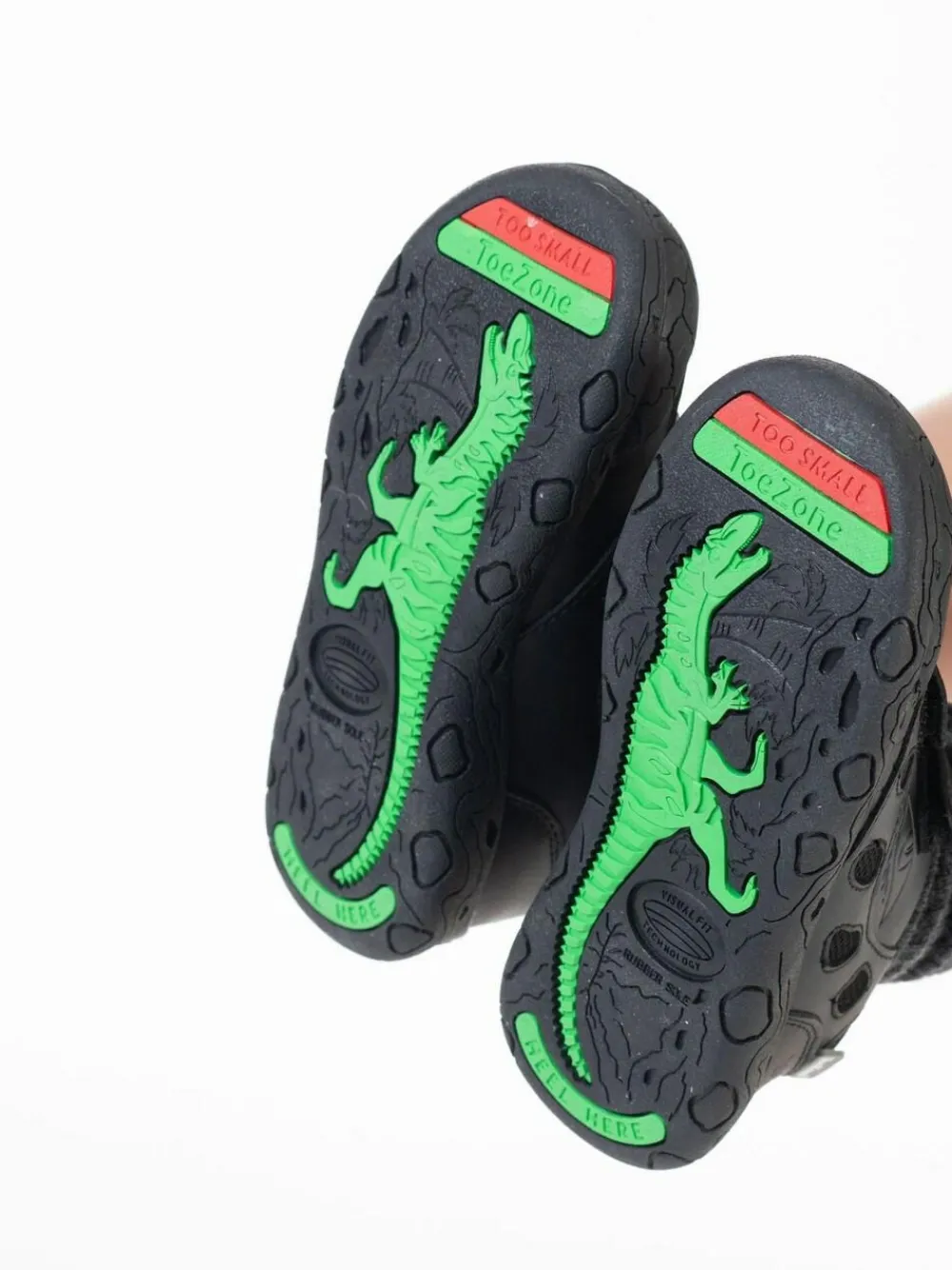 Toezone Jay Dinosaur Ortholite Black School Shoes