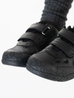 Toezone Jay Dinosaur Ortholite Black School Shoes