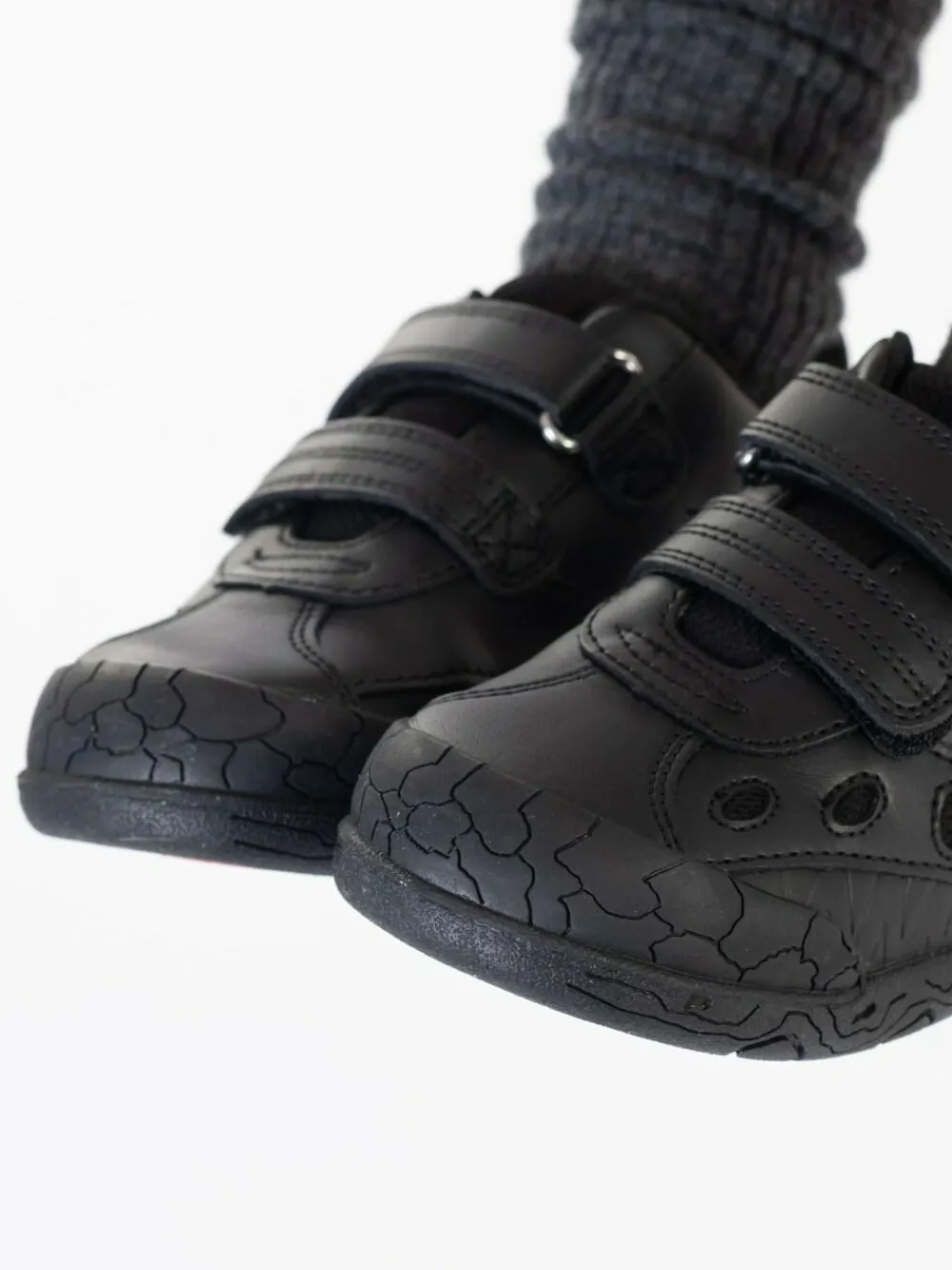 Toezone Jay Dinosaur Ortholite Black School Shoes
