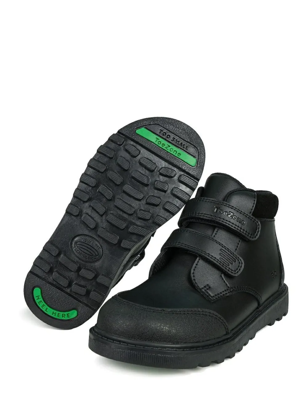 Toezone Levi Boys Rip Tape Black Ankle Boots with Toe Bumper^BOY Baby Boots|Boots