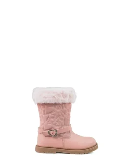 Toezone Lumi Faux Fur Zip Heart Buckle Boots^ Baby Boots|Boots