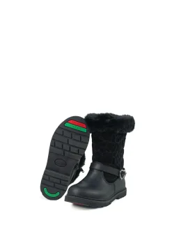 Discount Toezone Lumi Faux Fur Zip Heart Buckle Boots