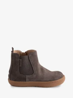 Toezone River Boys Brown Suede Leather Gusset and Zip Boots^BOY Baby Boots|Boots