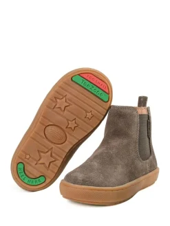 Toezone River Boys Brown Suede Leather Gusset and Zip Boots^BOY Baby Boots|Boots