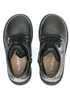 Toezone Storm Boys Leather Ortholite Ankle Black Boots^BOY Boots|Boots