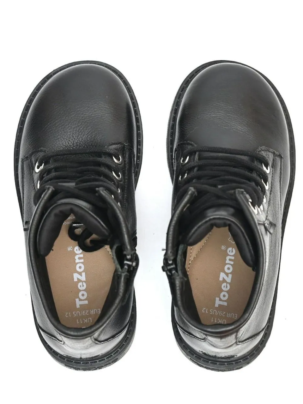 Toezone Storm Boys Leather Ortholite Ankle Black Boots^BOY Boots|Boots