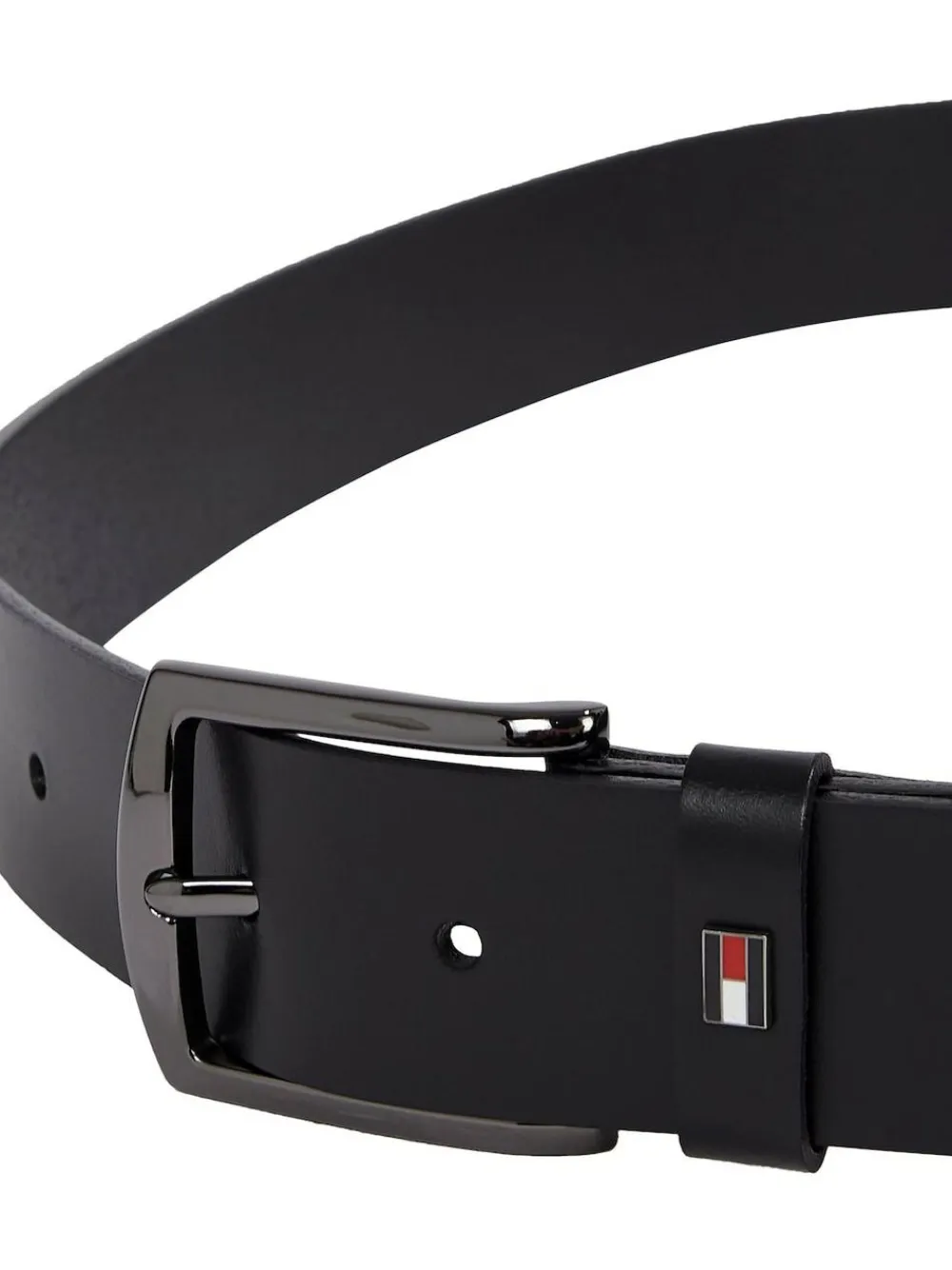 Tommy Hilfiger Black Denton Leather Belt^ Belts & Braces