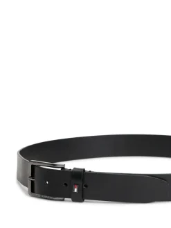 Best Tommy Hilfiger Enamel Flag Leather Belt Black