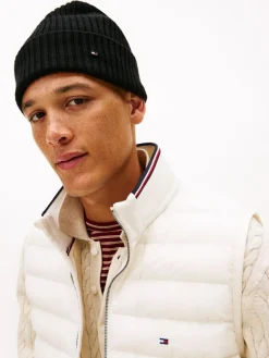 Outlet Tommy Hilfiger Black Flag Pure Wool Beanie