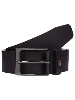 Sale Tommy Hilfiger Black Layton Leather Belt