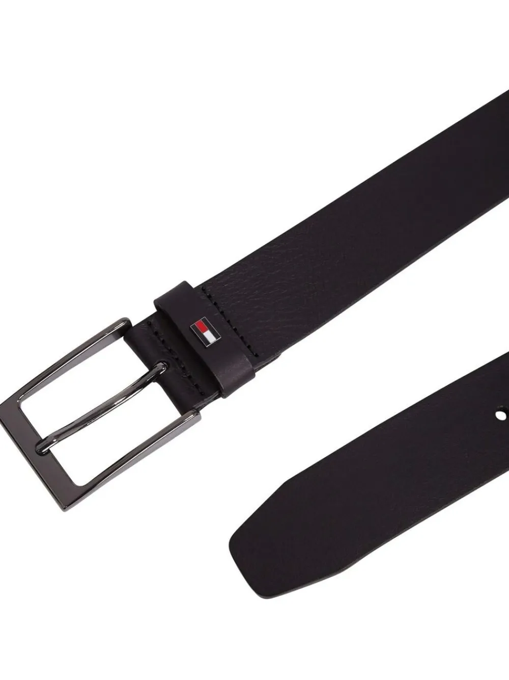 Sale Tommy Hilfiger Black Layton Leather Belt