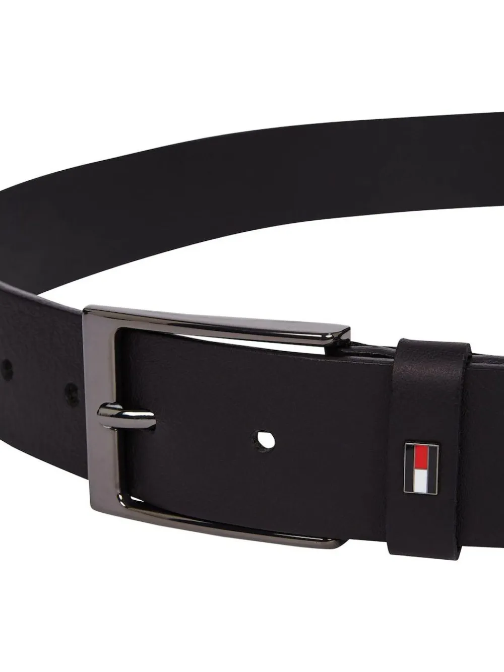Sale Tommy Hilfiger Black Layton Leather Belt