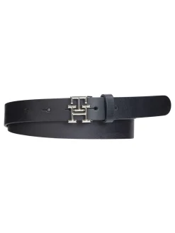 Hot Tommy Hilfiger Black Logo Belt