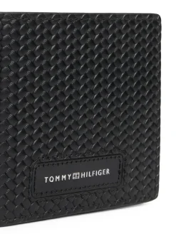 Tommy Hilfiger Black Woven Leather Wallet^ Wallets