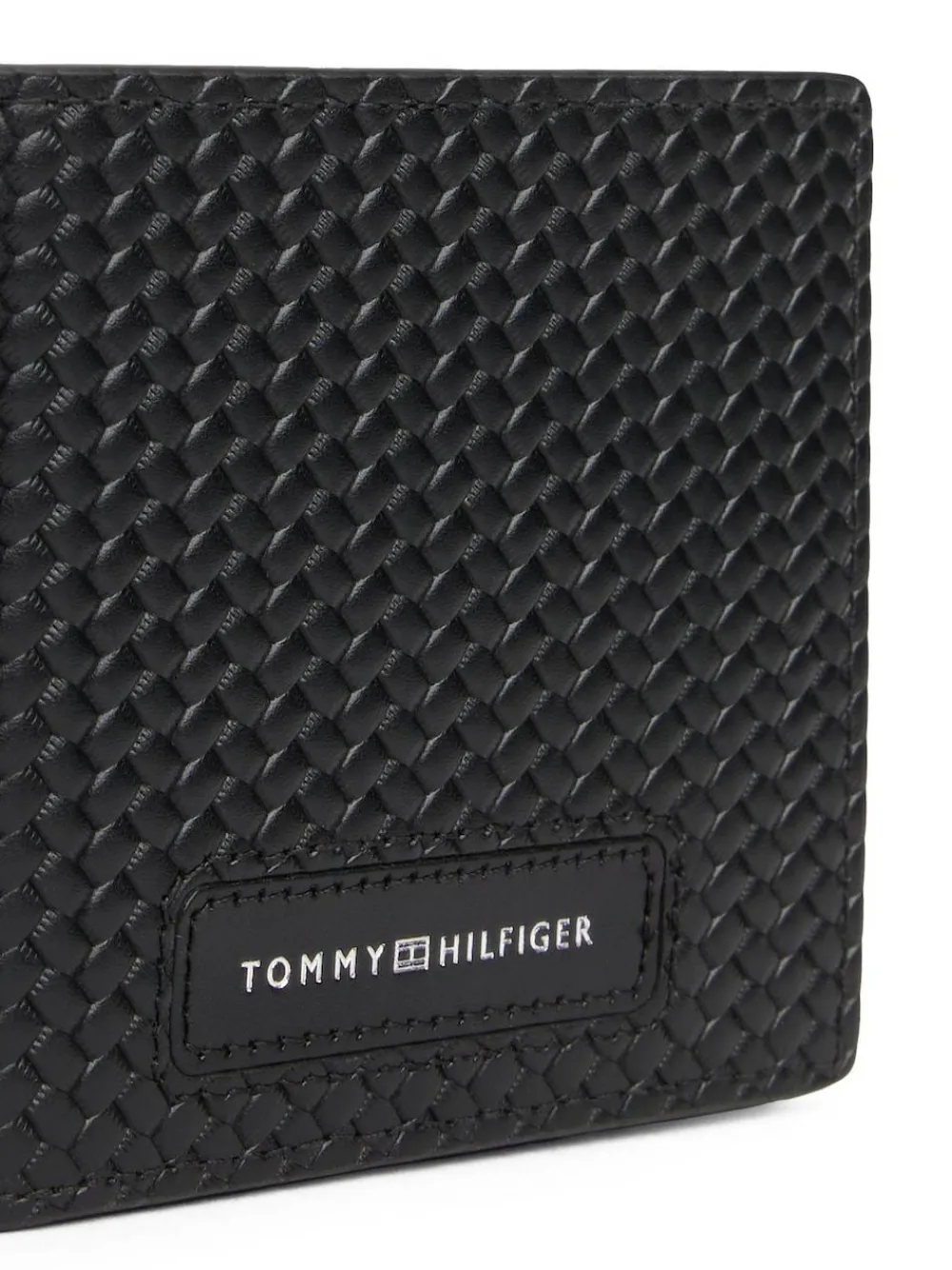 Tommy Hilfiger Black Woven Leather Wallet^ Wallets
