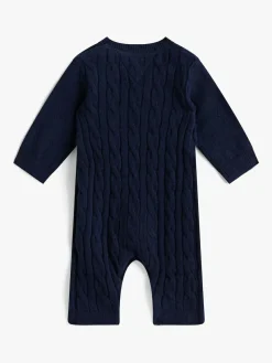 Outlet Tommy Hilfiger Blue Cable Knit Relaxed Bodysuit