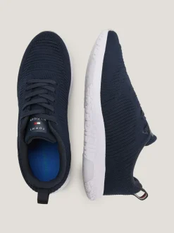 Tommy Hilfiger Blue Corporate Knit Runner Trainers^ Sneakers