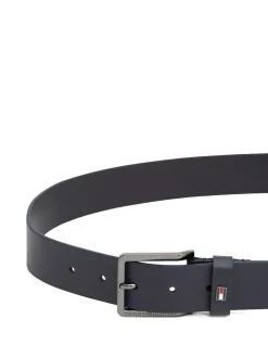 Clearance Tommy Hilfiger Enamel Flag Leather Belt Blue