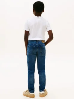 Sale Tommy Hilfiger Blue Faded Straight Leg Jeans