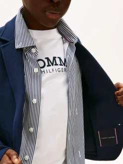 Tommy Hilfiger Blue Festive Pique Texture Regular Fit Blazer^BOY Suits & Vest