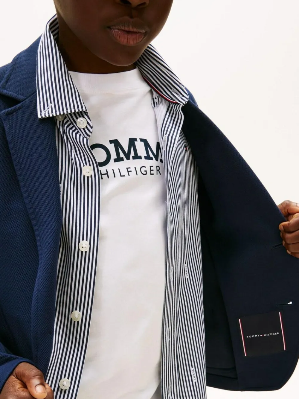 Tommy Hilfiger Blue Festive Pique Texture Regular Fit Blazer^BOY Suits & Vest