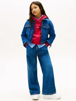 Sale Tommy Hilfiger Blue Mabel High Rise Pleated Wide Leg Jeans