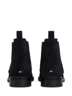 Sale Tommy Hilfiger Blue Suede Chelsea Boots