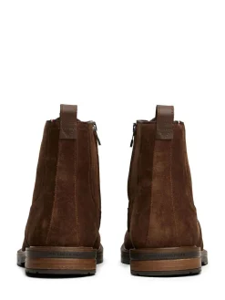 Clearance Tommy Hilfiger Brown Cleat Suede Moc Toe Boots