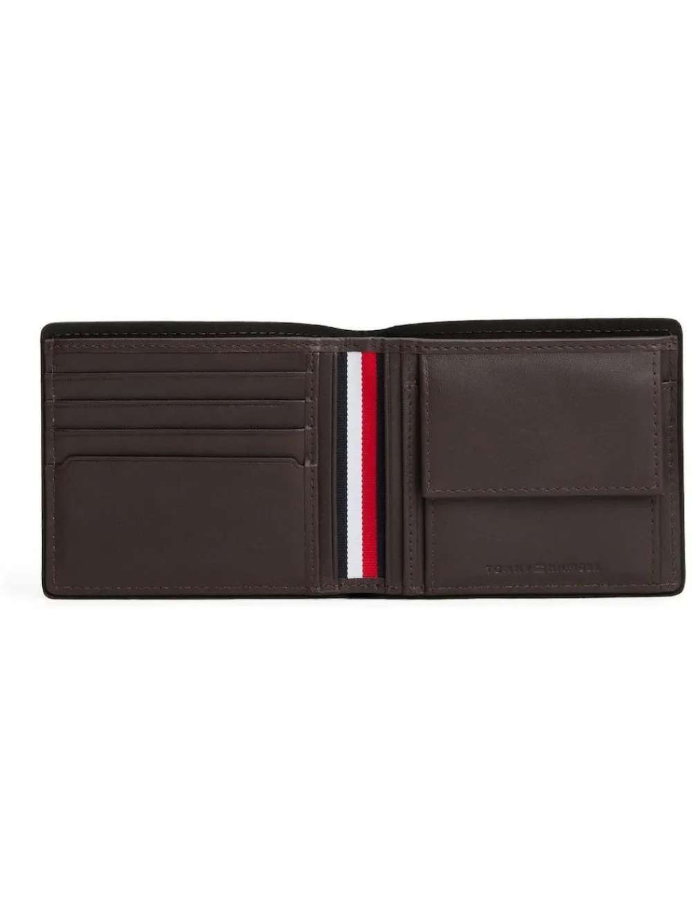 Tommy Hilfiger Brown Corporate Leather Card And Coin Wallet