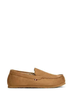 Outlet Tommy Hilfiger Fleece Lined Driver Slippers Brown
