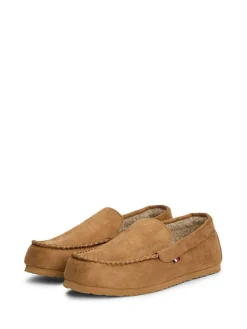 Outlet Tommy Hilfiger Fleece Lined Driver Slippers Brown