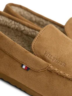 Outlet Tommy Hilfiger Fleece Lined Driver Slippers Brown