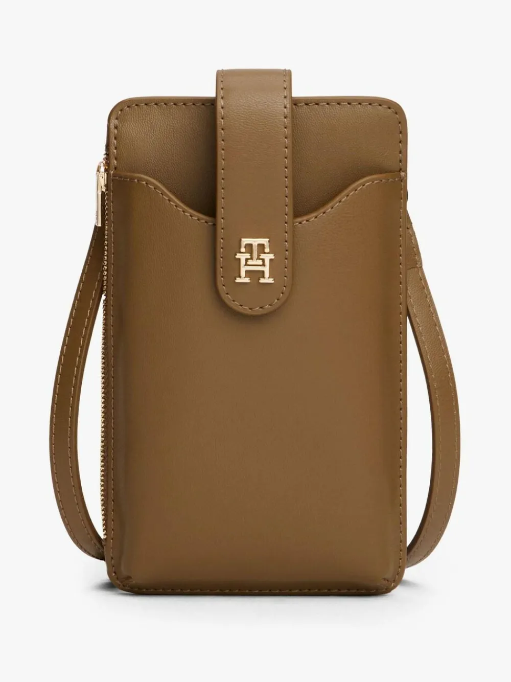 Hot Tommy Hilfiger Hilfiger Icon Monogram Phone Pouch Brown