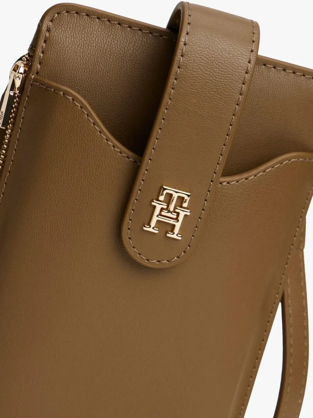 Hot Tommy Hilfiger Hilfiger Icon Monogram Phone Pouch Brown