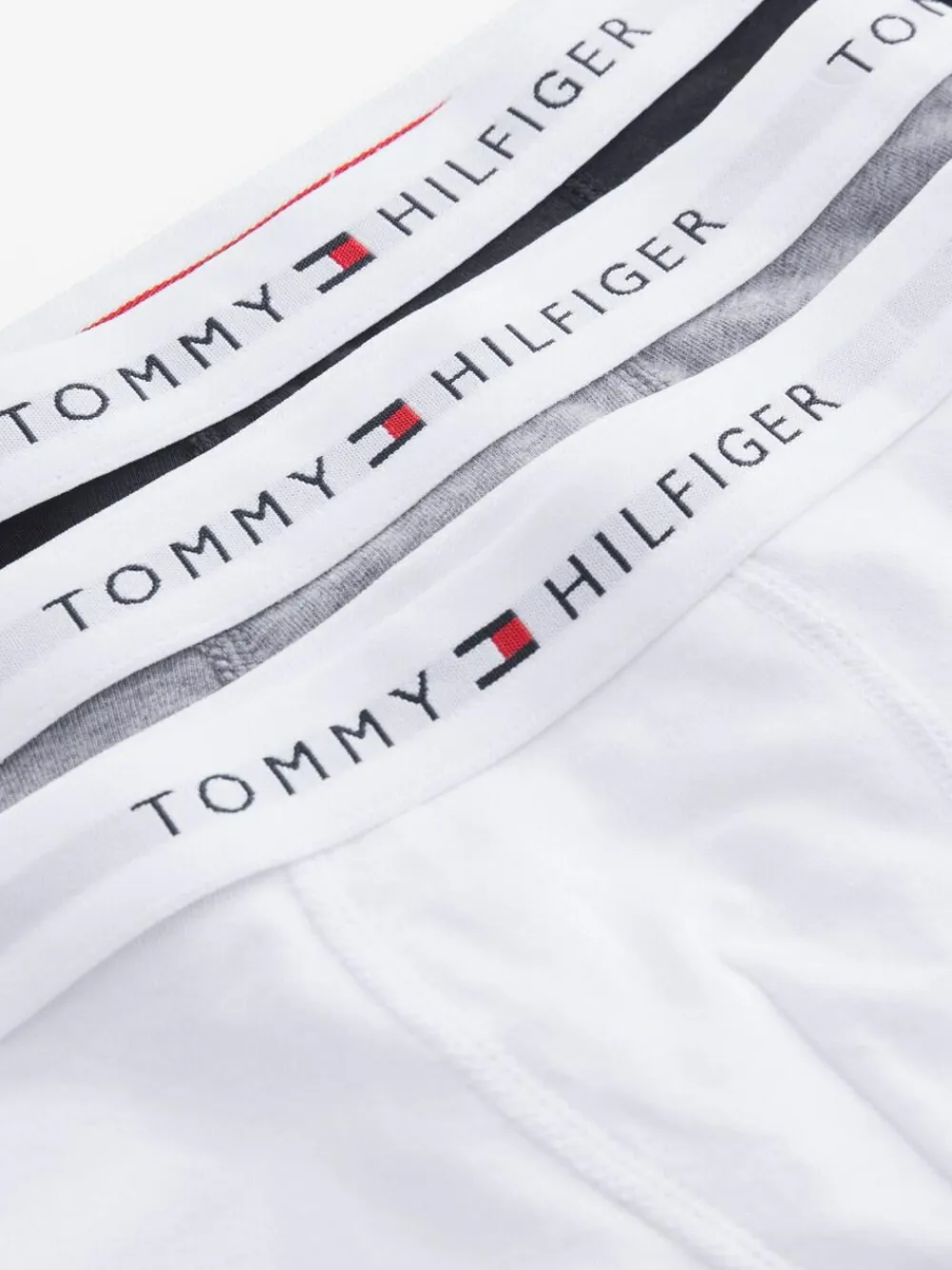 Tommy Hilfiger Chalk White Signature Essential Boxer Briefs 3 Pack^BOY Underwear