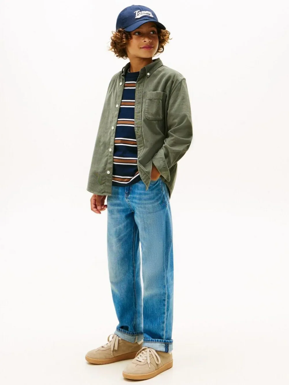 Tommy Hilfiger Green Regular Fit Corduroy Shirt^BOY Shirts