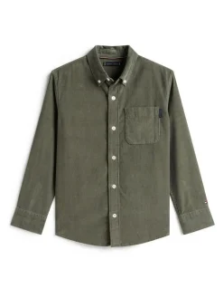 Tommy Hilfiger Green Regular Fit Corduroy Shirt^BOY Shirts