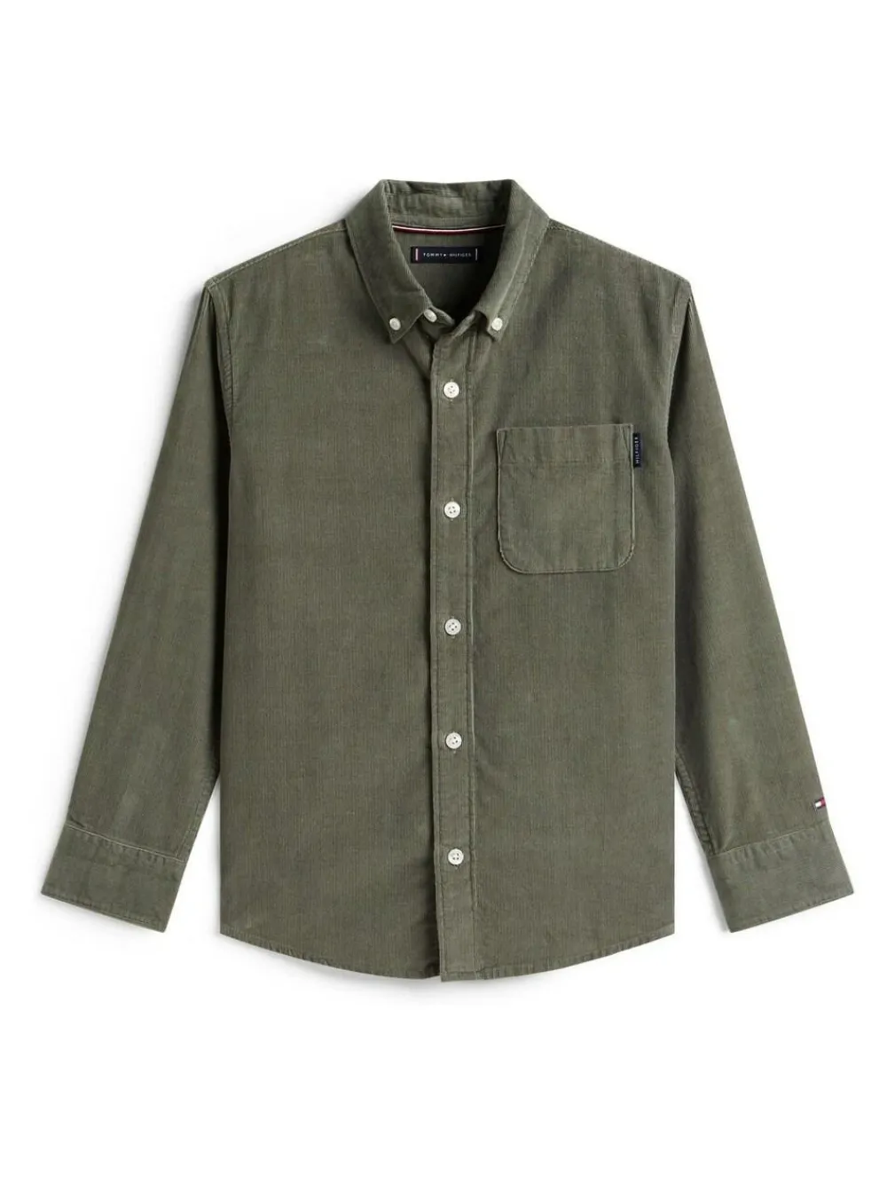 Tommy Hilfiger Green Regular Fit Corduroy Shirt^BOY Shirts