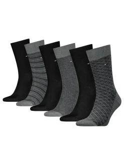 Discount Tommy Hilfiger Grey Classic Socks 6 Pack Gift Box