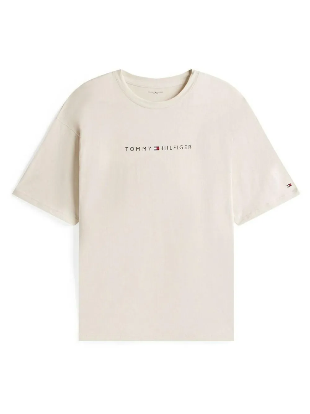 Discount Tommy Hilfiger Original Logo Lounge T-Shirt Natural